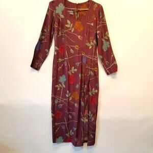 Vintage 90's NEW Maxi Dress Front Side Slit Zip Back Elegance Size 8 Medium
